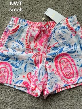 NWT Lilly Pulitzer Croix Linen Shorts rare